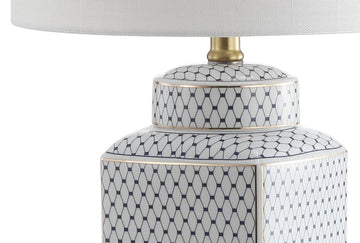 Cleo 21.5" Ceramic/Metal Ginger Jar LED Table Lamp - JONATHAN Y